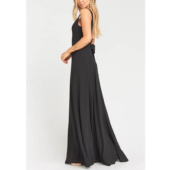 SHOW ME YOUR MUMU Jenn Chiffon Maxi Dress Black Medium M - Picture 11 of 11